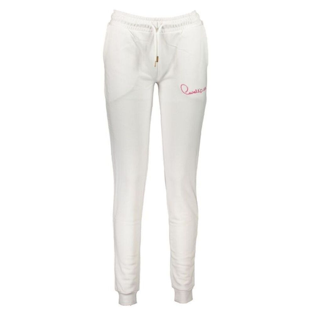 Cavalli Class Logo Detail Sweatpants Women White Jeans & Pants